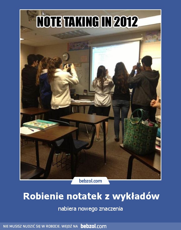 Robienie notatek z wykładów