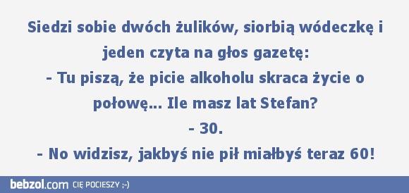 Alkohol skraca życie