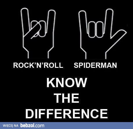 Rock'n'roll a Spiderman - różnica