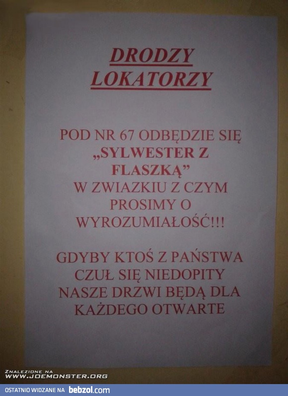 Sylwester z flaszką