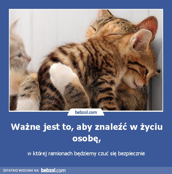 Ważne jest to, aby znaleźć w życiu osobę,