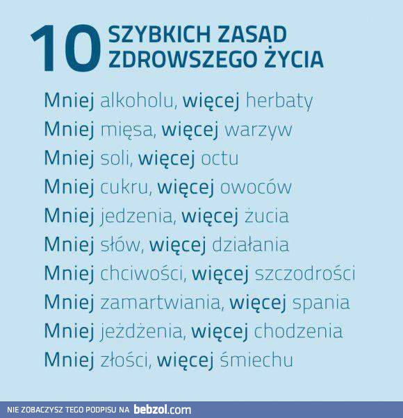 10 zasad zdrowego życia