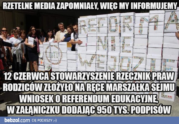 Rzetelne media zapomniały, więc informujemy