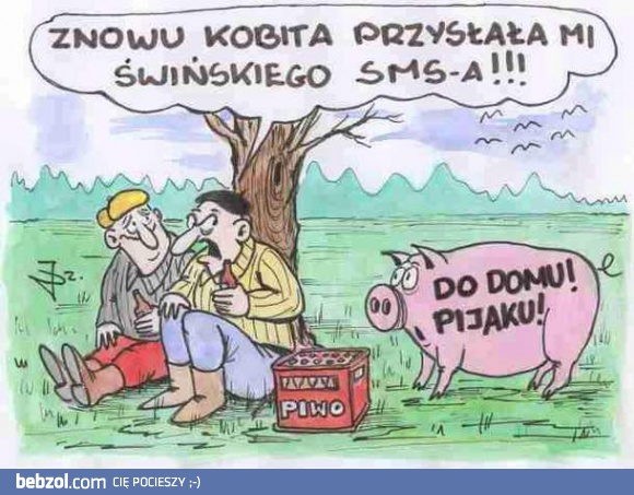 Świnski SMS od kobity