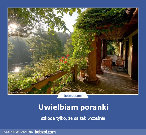 Uwielbiam poranki