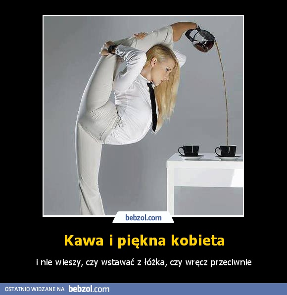 Kawa i piękna kobieta