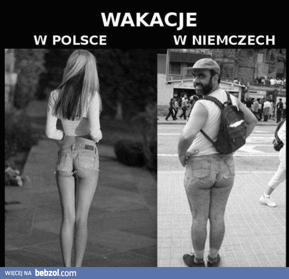 Wakacje: Polska vs Niemcy