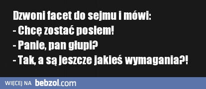 Dzwoni facet do sejmu