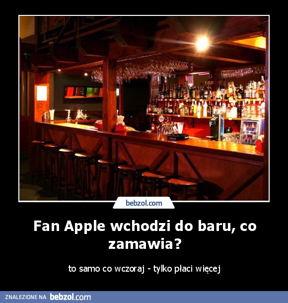 Fan Apple wchodzi do baru, co zamawia?