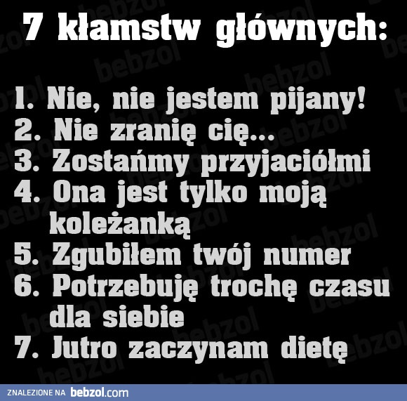 7 kłamstw głównych