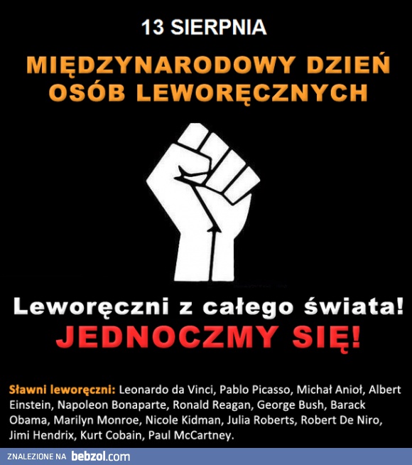 Leworęczni, dziś nasz dzień!