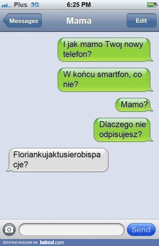 Mama i nowy telefon