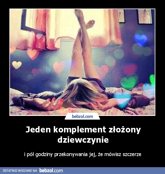 Jeden komplement złożony dziewczynie