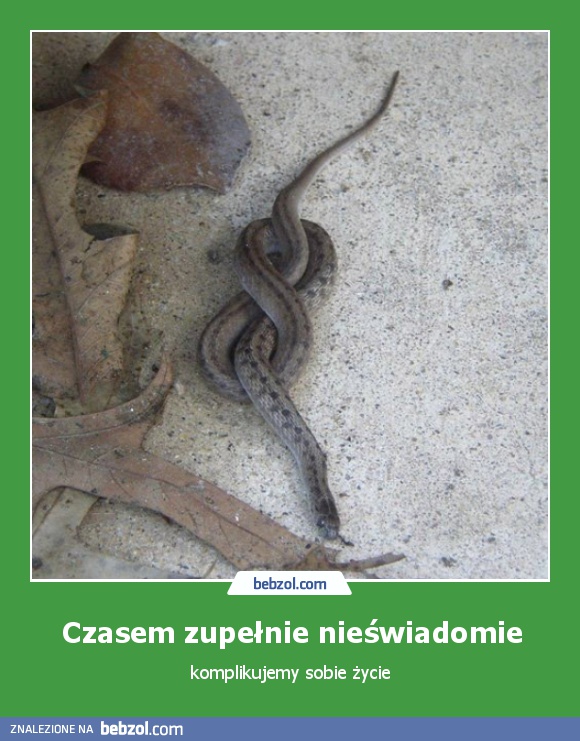 Czasem zupełnie nieświadomie