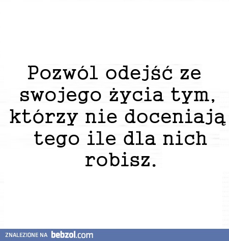 Pozwól odejść...