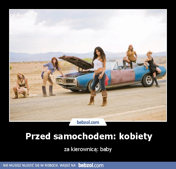 Przed samochodem: kobiety