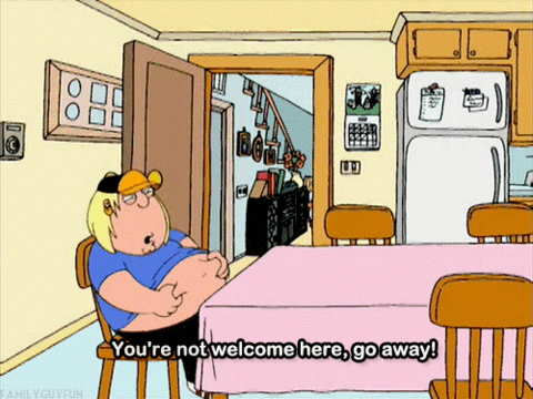 Nie chcę cię, znikaj!