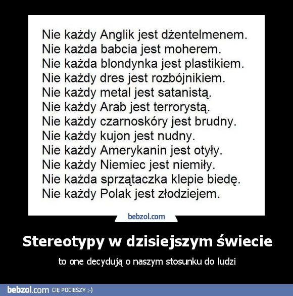 Stereotypy w dzisiejszym świecie