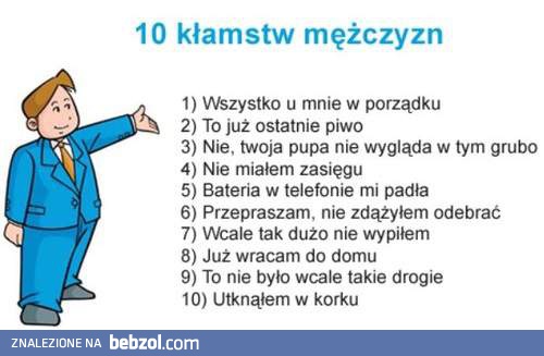 10 męskich kłamstw