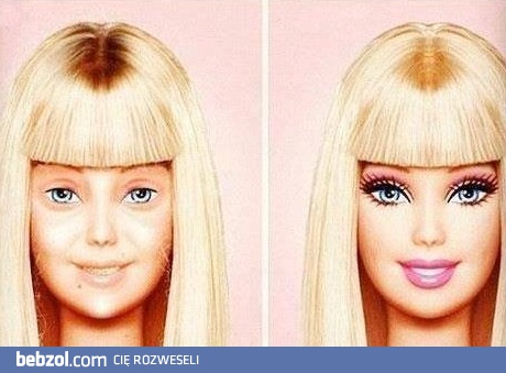 Barbie bez makijażu