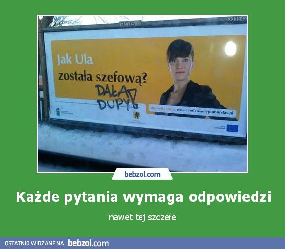 Każde pytania wymaga odpowiedzi