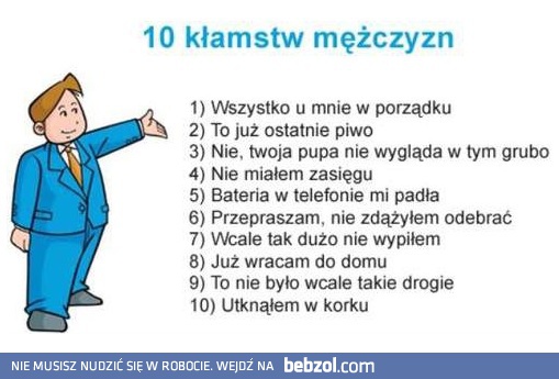 10 męskich kłamstw