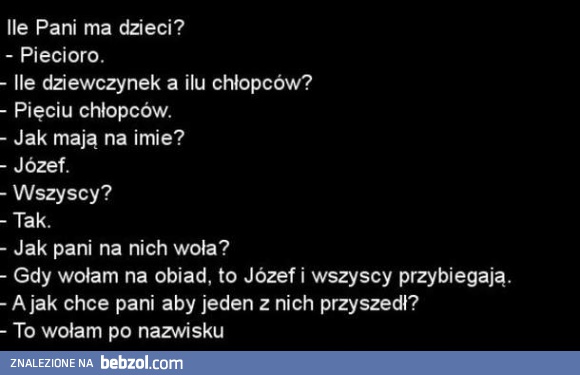 Ile ma pani dzieci?