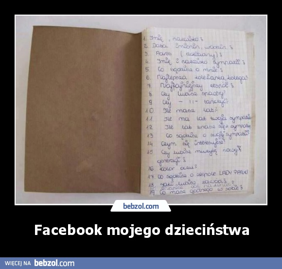 Facebook mojego dzieciństwa