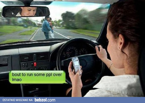 Takie tam smsowanko w samochodzie