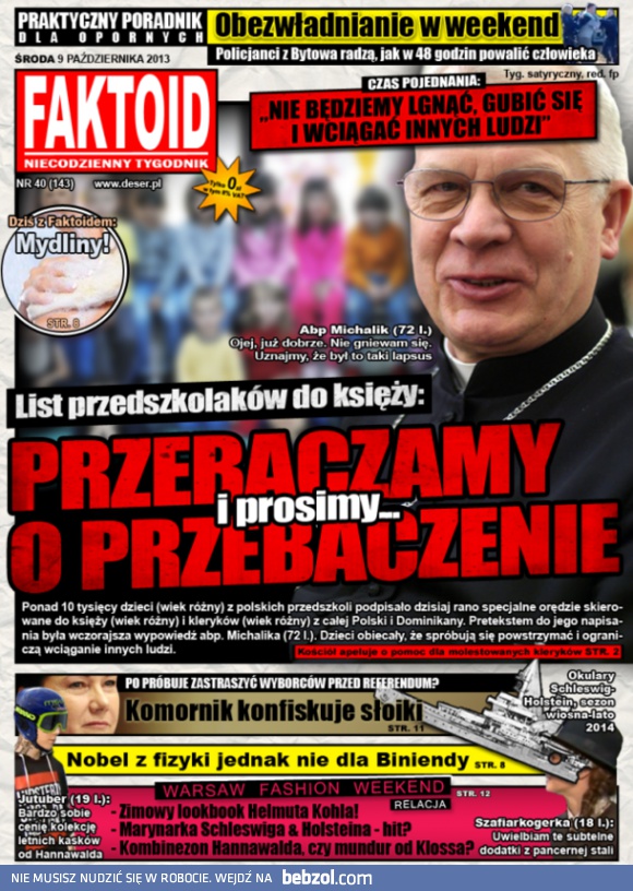 Faktoid o kulisach afery z dziećmi kuszącymi ksieży