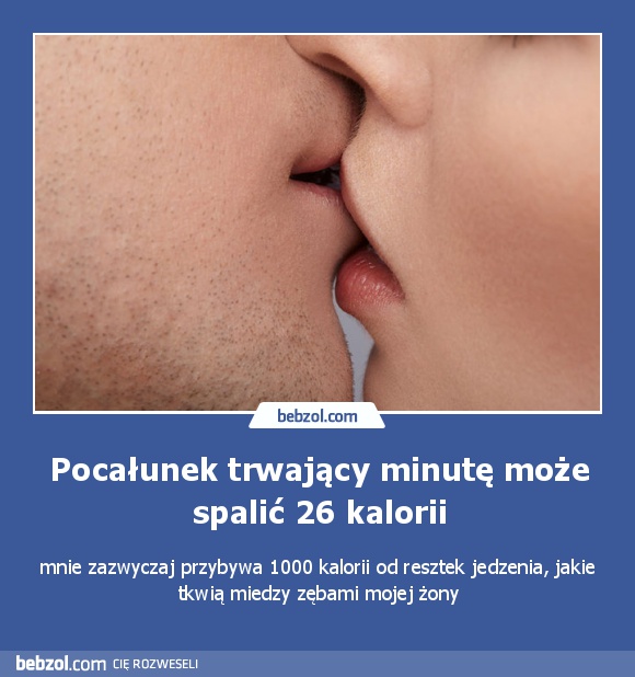 Pocałunek trwający minutę może spalić 26 kalorii