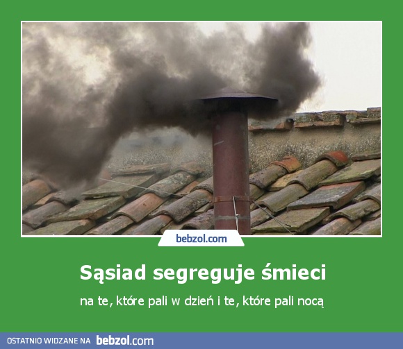 Sąsiad segreguje śmieci