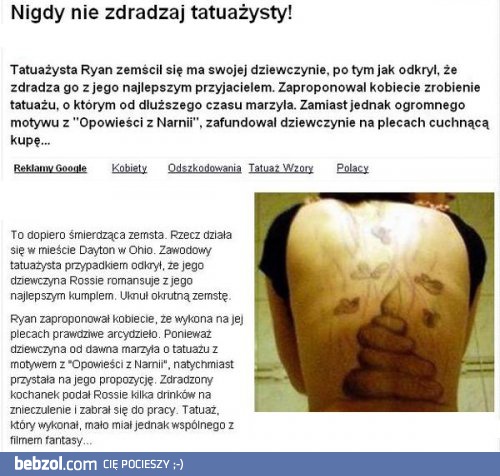 Nie zdradzaj tatuażysty 