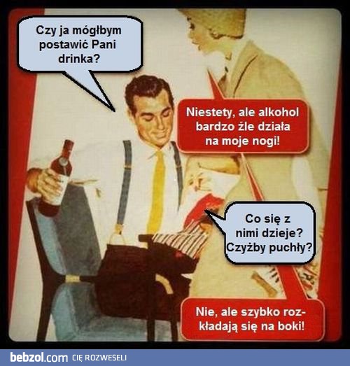 Alkohol źle działa na moje nogi