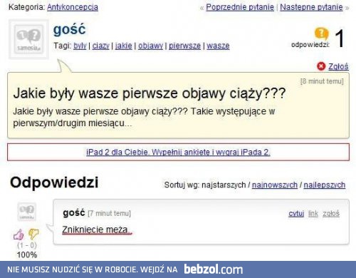 Pierwsze objawy ciąży?