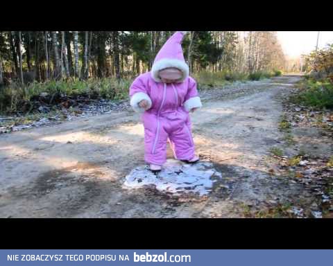 Pierwszy spacer na lodzie