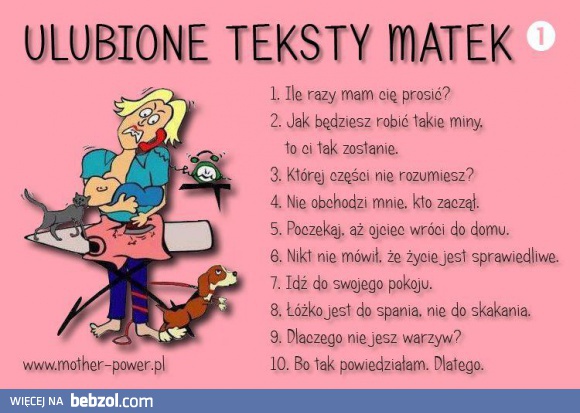 Ulubione teksty matek