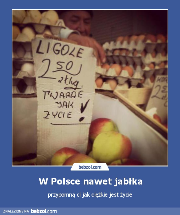 W Polsce nawet jabłka