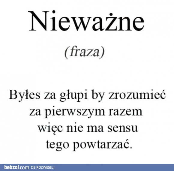 Nieważne: definicja