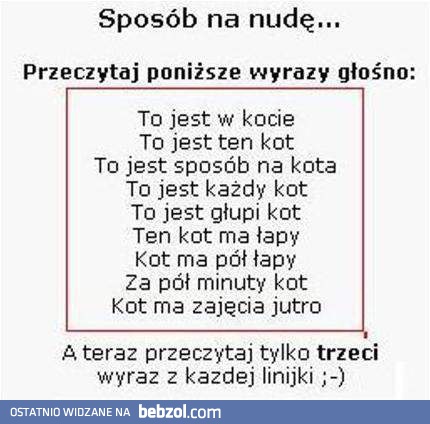 Sposób na nudę