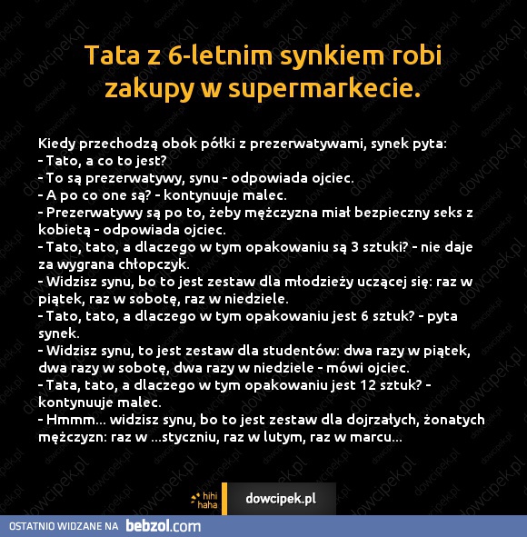 Tata z 6-letnim synkiem robią zakupy...