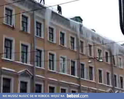 Zima zaskoczyła dachowców