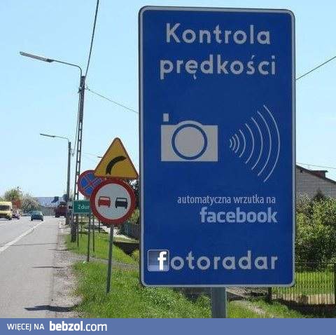 Fotoradar połączony z Facebookiem