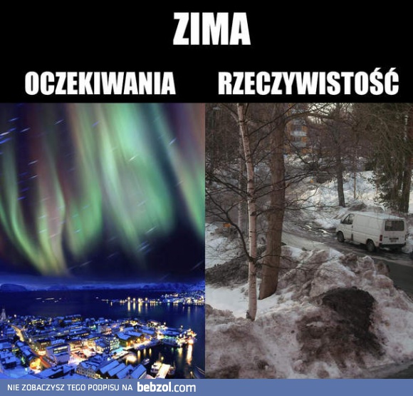 Zima - oczekiwania i rzeczywistość