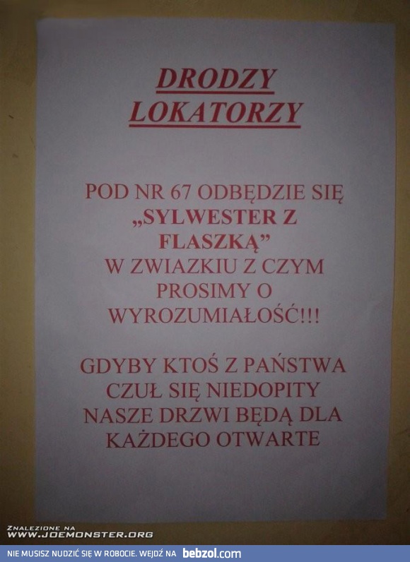 Sylwester z flaszką