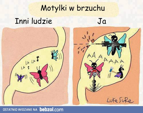 Motylki w brzuchu