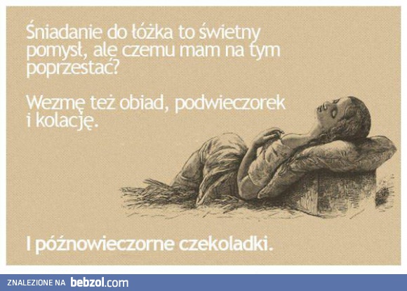 Jedzenie do łóżka