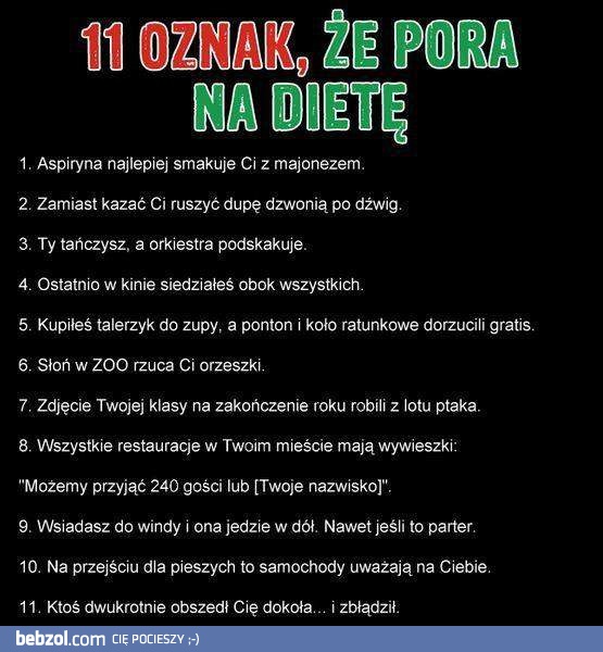 Kiedy czas na dietę...