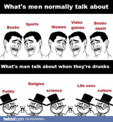 O czym rozmawiają mężczyźni 