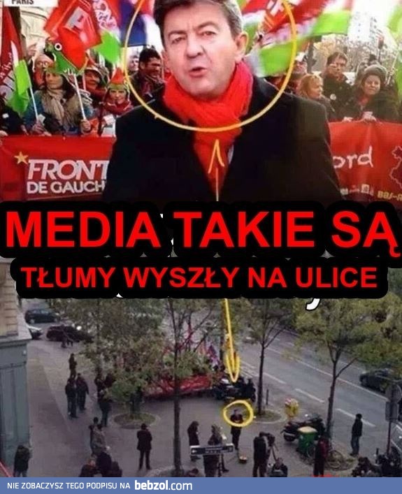 Tłumy w mediach